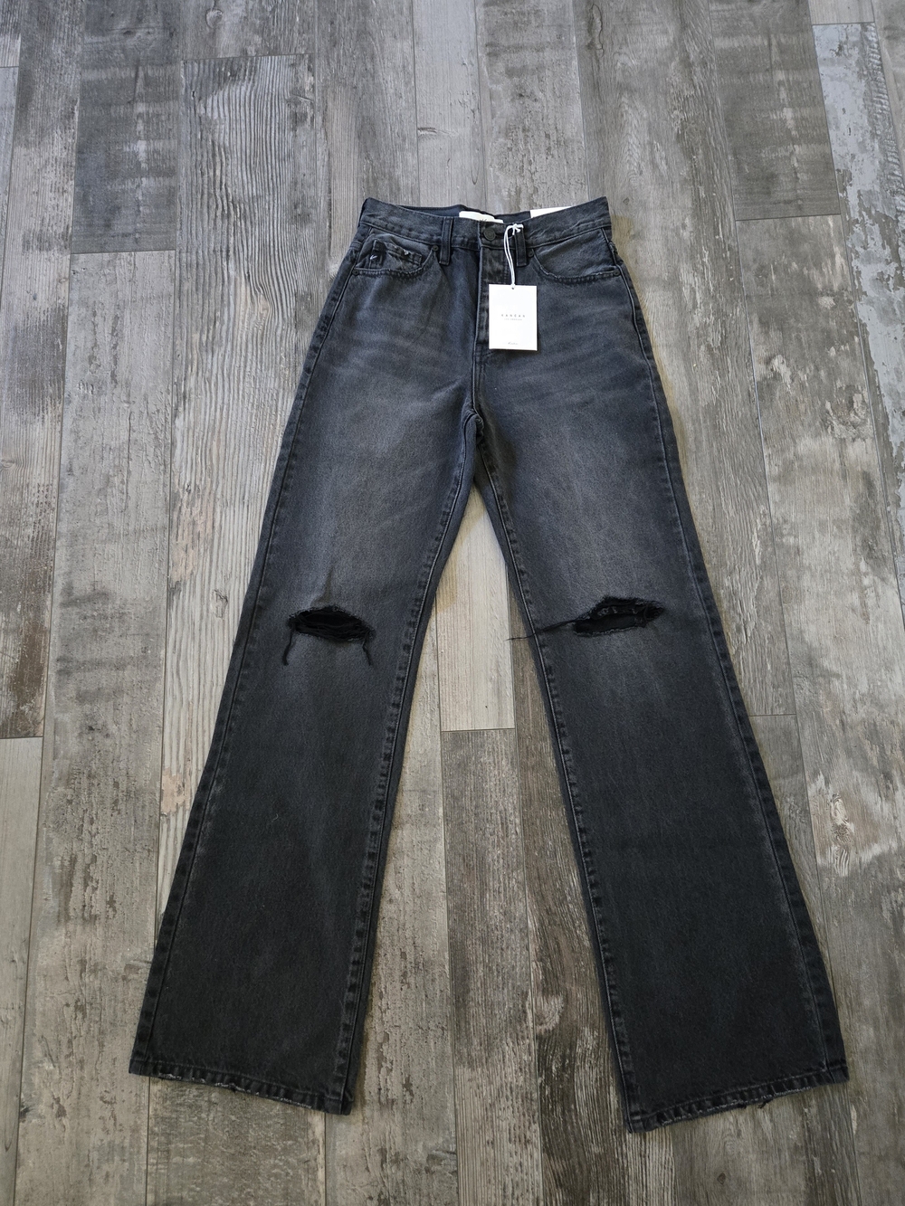 KanCan Black Distressed 90's Flare Jeans